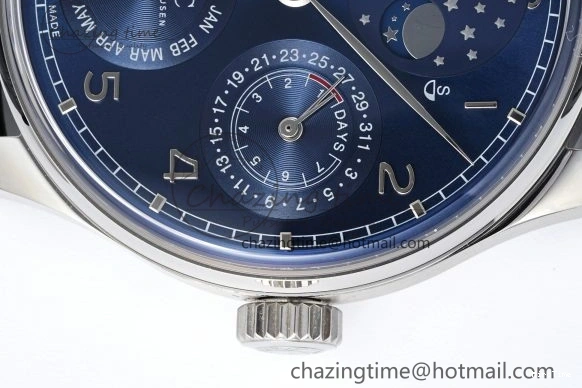 MIROTIME 0522 Bold Portugieser Perpetual Calendar SS 5033 APSF 1:1 Best Edition Blue Dial on Black Leather Strap A52610 Clone 7041